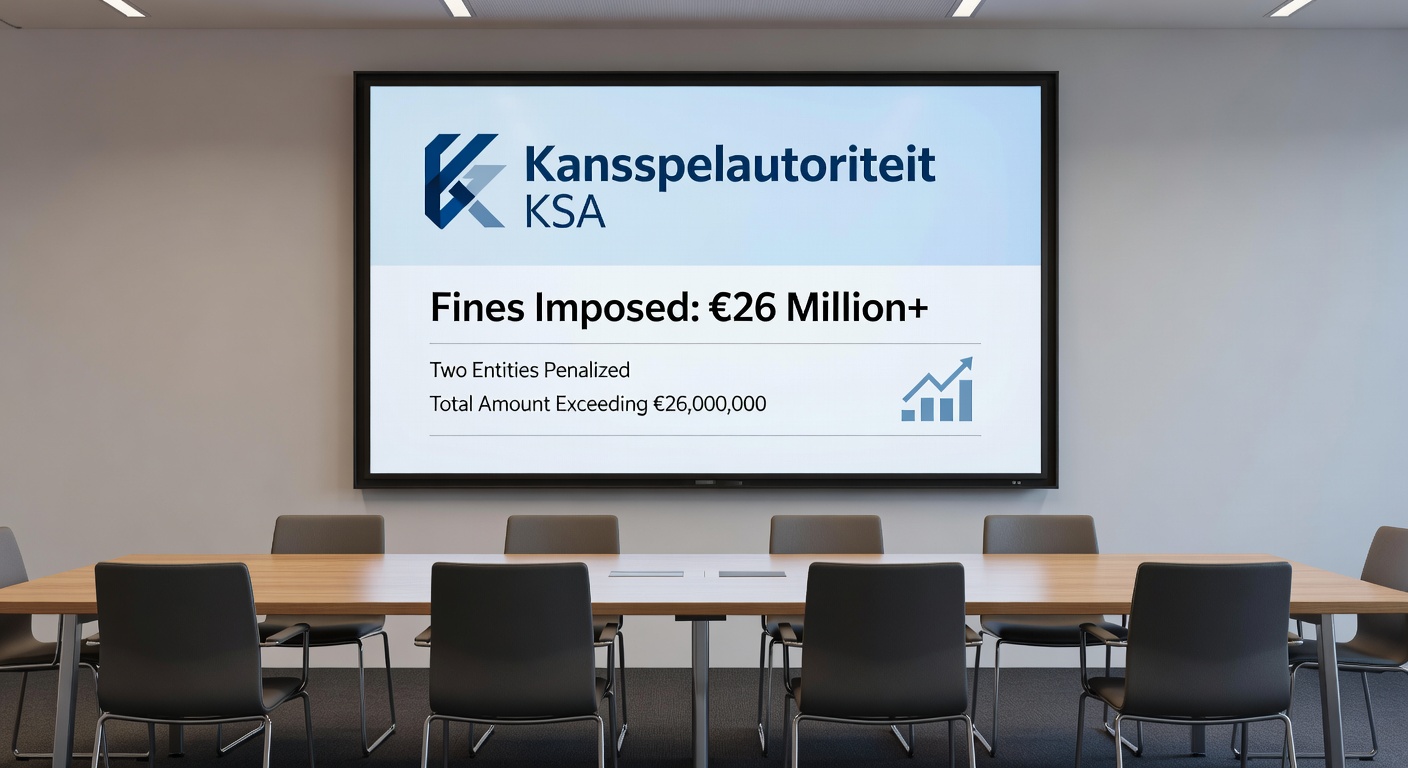 Grafiek met boetebedragen en overtredingen van KSA tegen offshore operators