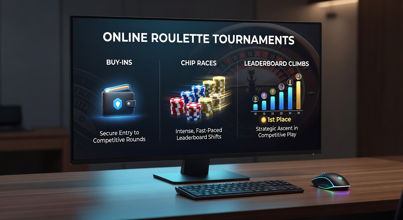 Spelers strijden om de top in een online roulette toernooi met live leiderbord