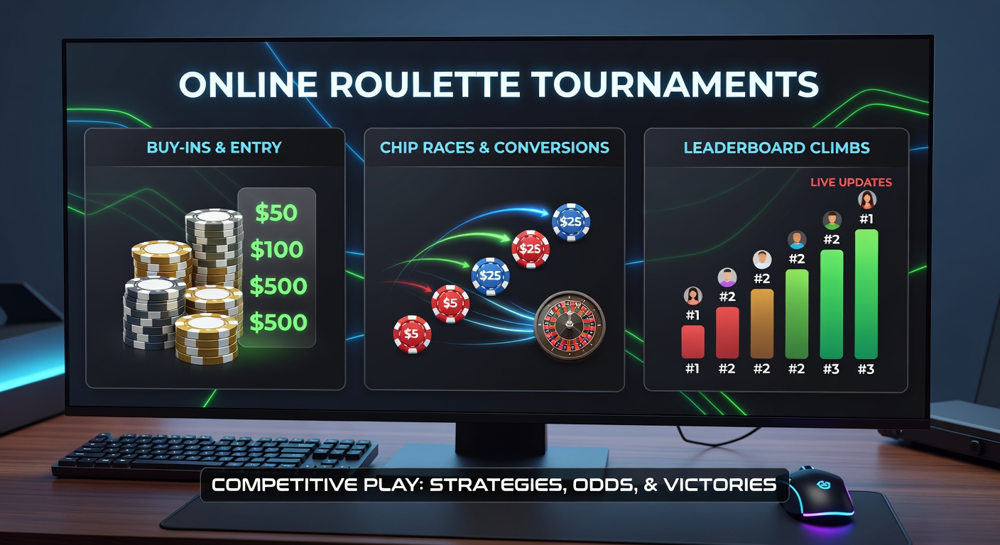 Dichtbij shot van een chip race in een online roulette toernooi, met spelers die stacks vergelijken