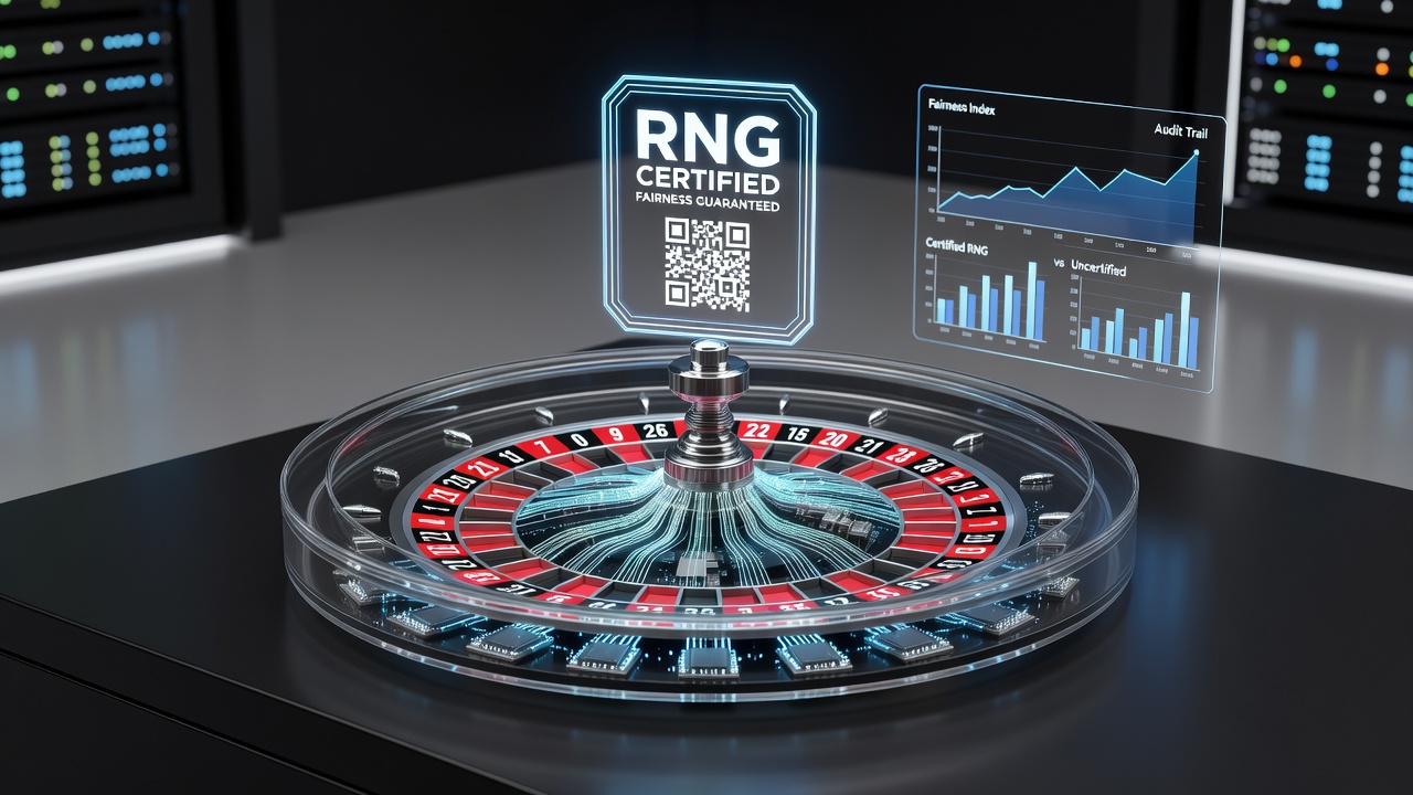 RNG-certificering controle bij een digitaal roulette systeem in een online casino omgeving