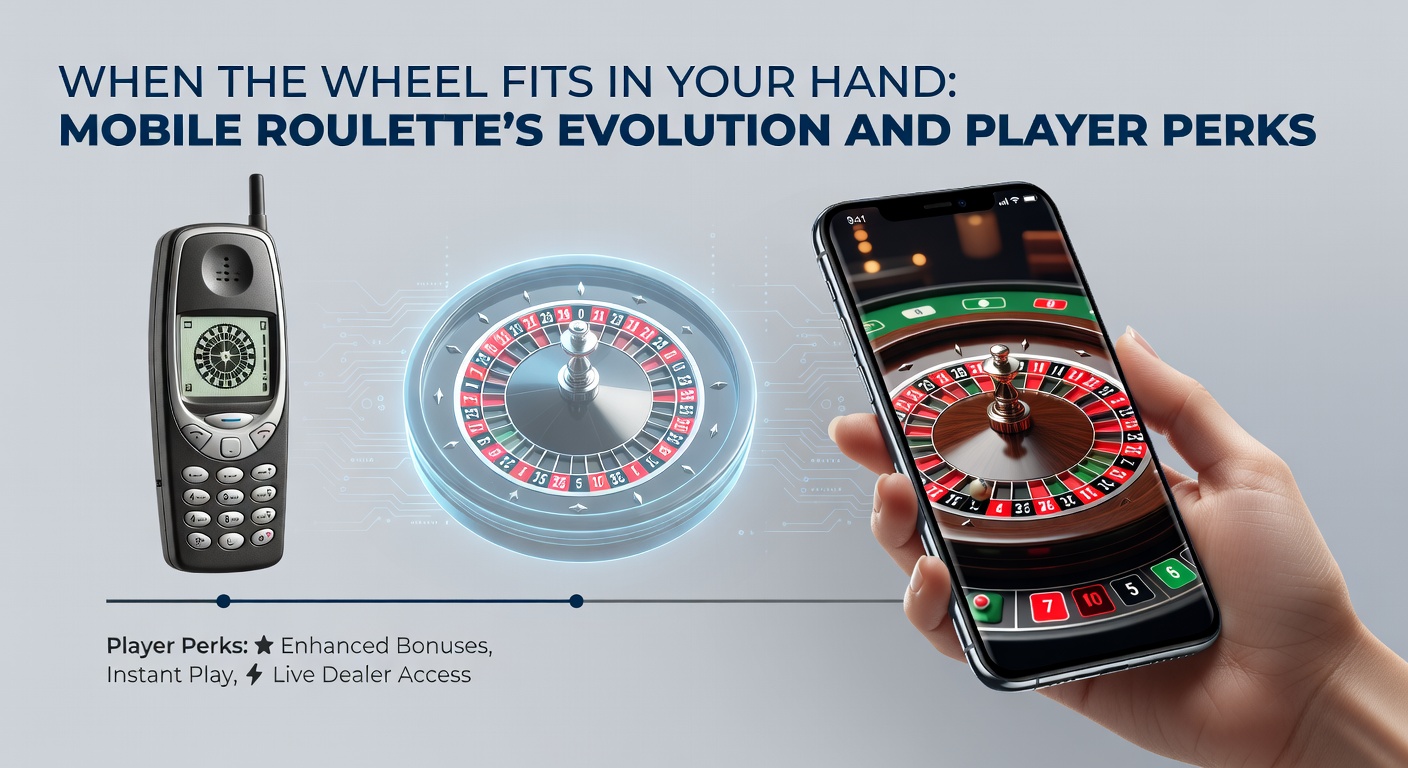 Speler houdt smartphone vast met roulettetafel op scherm, symboliserend mobiele toegankelijkheid